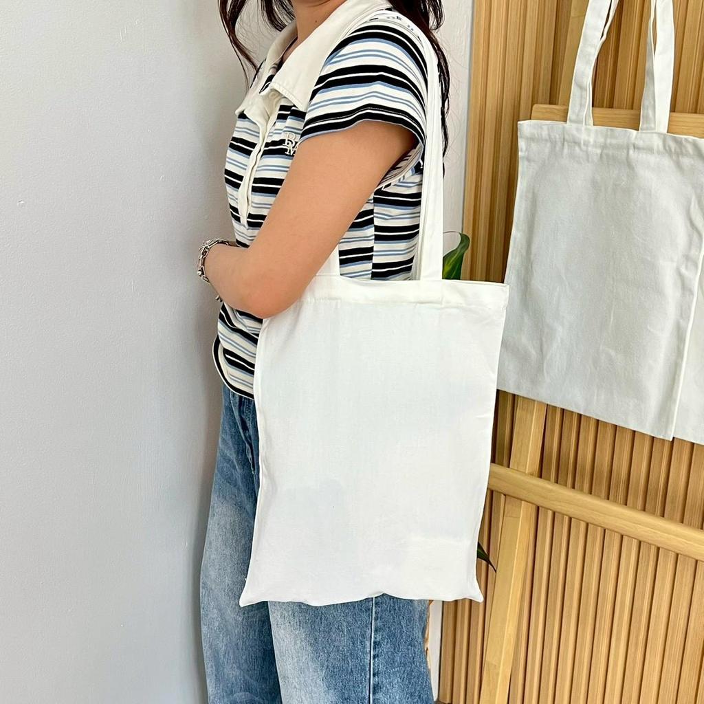กระเป๋าผ้าดิบ ถุงผ้าดิบ กระเป๋าผ้าลดโลกร้อน ราคาขายส่ง ขนาด 30*38 cm (A617)