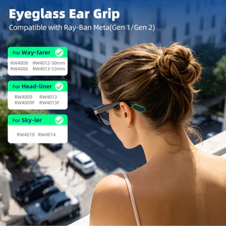 Guugei 6 ชิ้นซิลิโคน Anti-Slip ที่เกี่ยวหูแว่นตาสําหรับ RayBan Meta Wayfarer/Skyler/Headliner