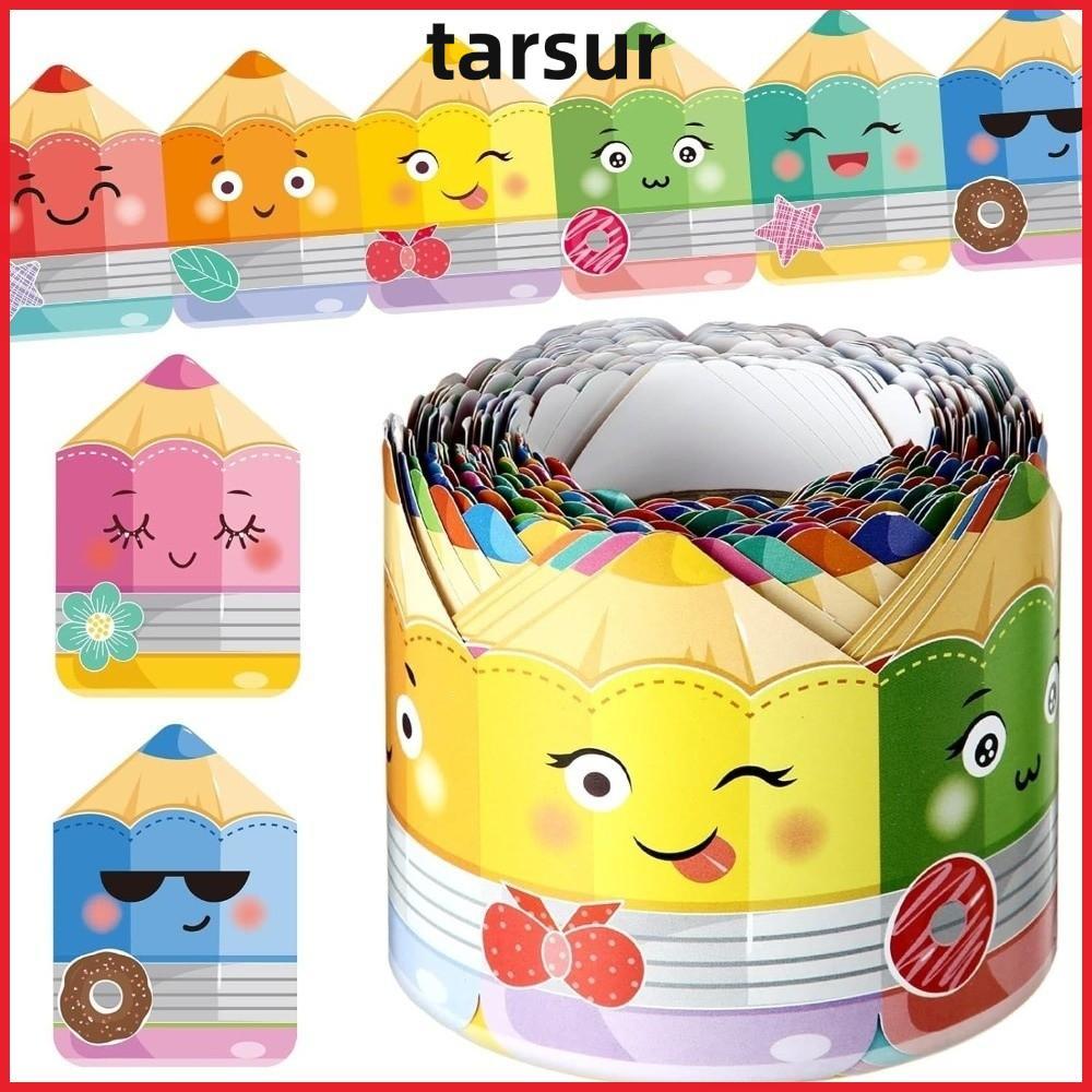TARSUR กระดานดํา Bulletin Board Border, DIY 7 ซม.ขอบกระดาษ, Self กาวกระดาษ Border ห้องเรียนตกแต่งงานฝีมือทําด้วยมือ