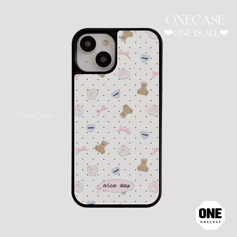 เคสไอโฟน 17 เคสไอโฟนลายหมีภาพวาดน่ารัก สำหรับ iPhone 17 Air 15 Pro 17 Pro Max 16 Plus 12 13 11 14 เคสใส่กันตก ขอบหนาขึ้น