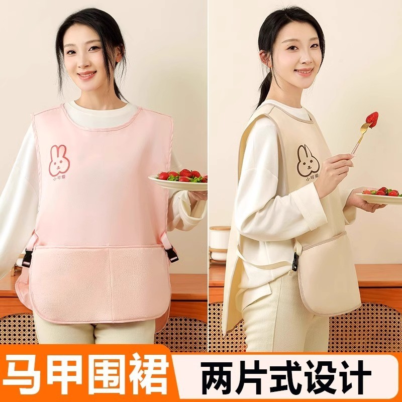 2026 เสื้อกั๊กสไตล์แขนกุด Overalls กันน้ํา Oil-Proof สามารถเช็ดมือ Catering ทําอาหารเสื้อผ้าทํางานผ้