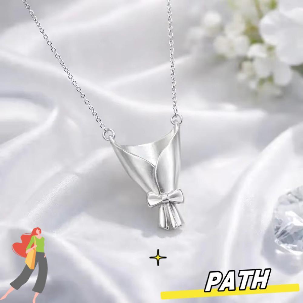 PTH แจกันดอกไม้สร้อยคอ,ดอกไม้ศิลปะสวมใส่ช่อดอกไม้คลิปจี้,DIY Vintage Minimalist สร้อยคอแจกันจี้