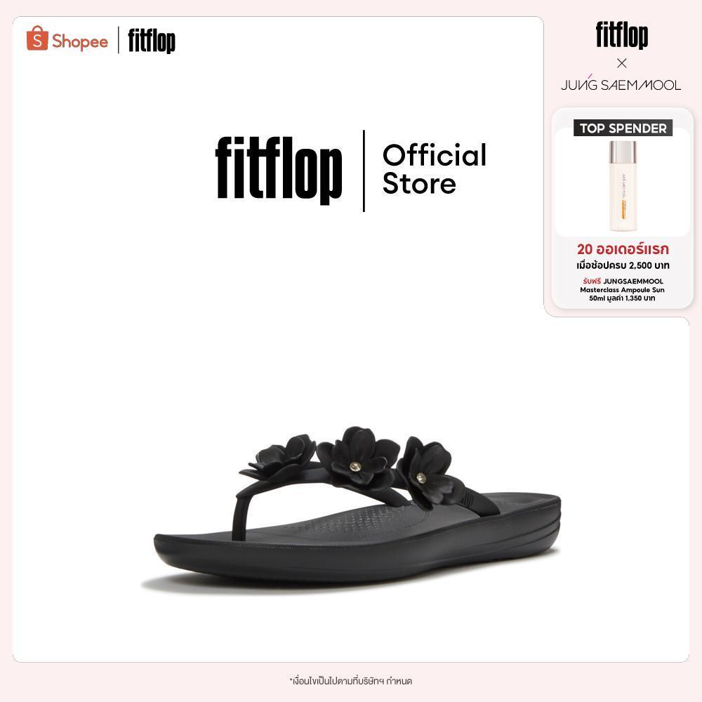 FITFLOP IQUSHION FLOWER FLIP-FLOPS รองเท้าแตะผู้หญิง รุ่น A6N-001 สี BLACK