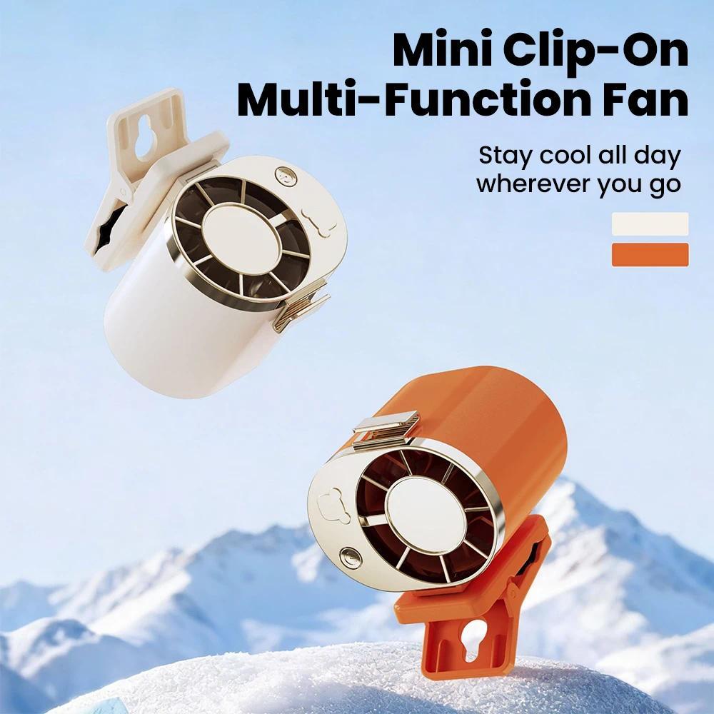Waist-mounted Fan Portable 4 in 1 Cycling Desktop Umbrella Clip Shoulder Waist 3speed Adjustment Ele