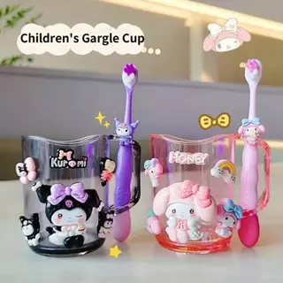 ชุดอุปกรณ์อาบน้ำสำหรับเด็กและของใช้ในบ้าน แปรงสีฟันลายการ์ตูนน่ารัก ถ้วยใส่แปรงสีฟัน วัสดุเกรดอาหาร