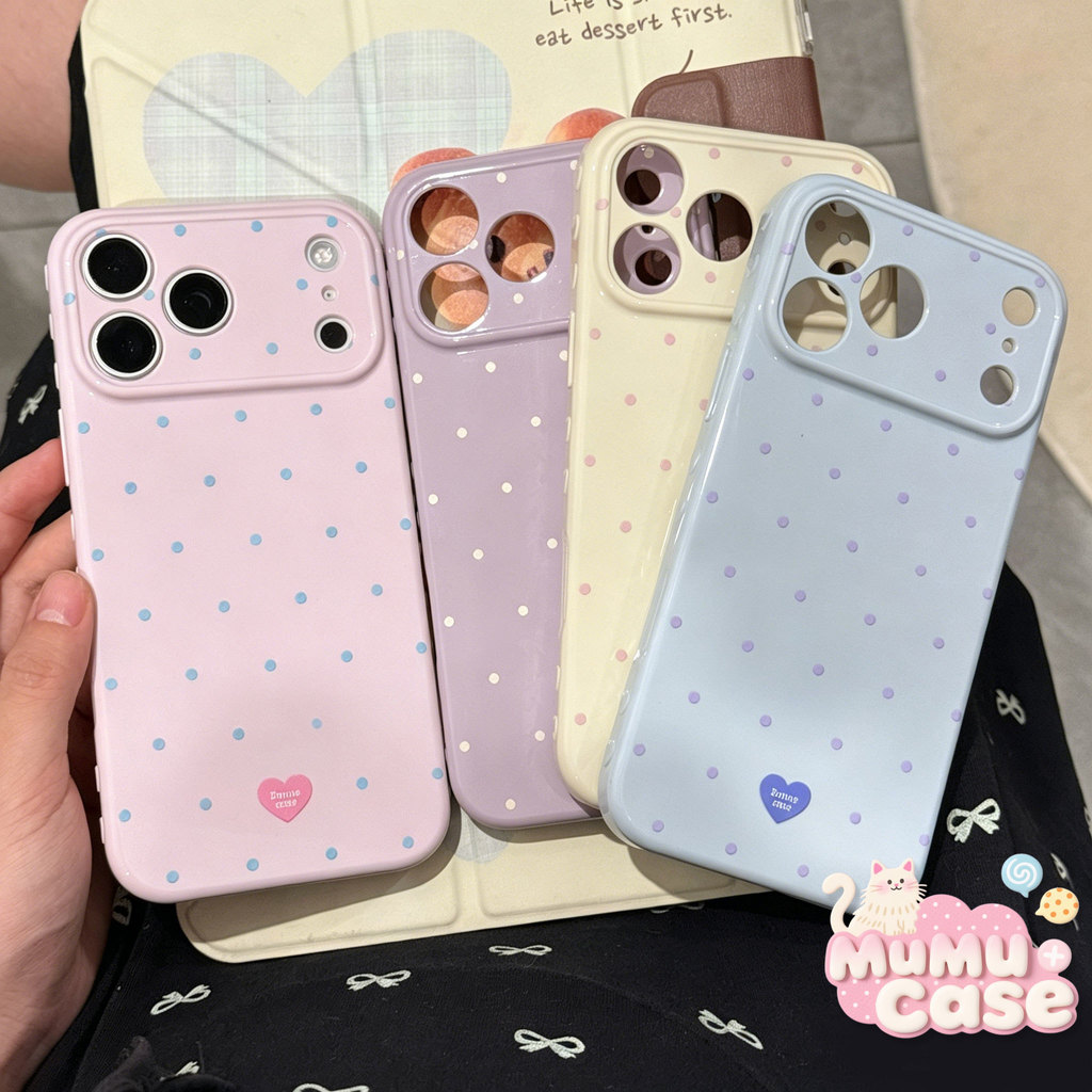 เคสโทรศัพท์ลายจุดสไตล์เกาหลีเรียบง่าย สำหรับRealme C30 C55 C53 C63 C75 REALME 5 6 C11 C35 C25 C20 Narzo 30A เคสกันกระแทก