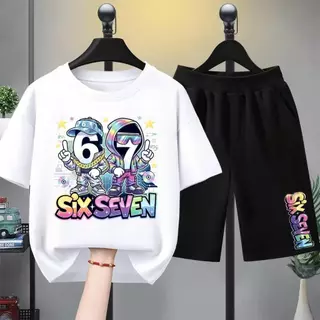 เสื้อยืดคอกลมแขนสั้นสำหรับเด็ก มีให้เลือกหลายสี ทั้งเสื้อยืดคอกลมแขนสั้นสีสันสดใส และกางเกงขา #010