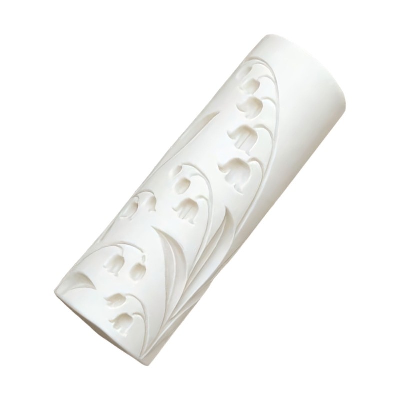 WIT 3D พิมพ์ Florals Texture Roller สําหรับเครื่องปั้นดินเผาทําดอกไม้ออกแบบตกแต่งบ้าน Art