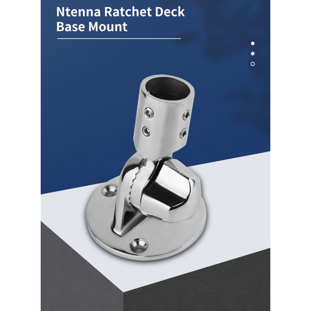 ปรับ 316 สแตนเลส Marine เรือเสาอากาศ Ratchet Deck ฐาน Mount สําหรับเรือคายัคเรืออุปกรณ์เสริม