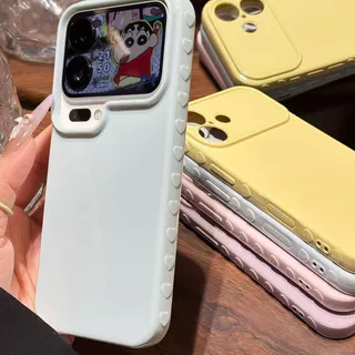 เคสไอโฟน11 โทนสีพาสเทล ขอบหัวใจน่ารักฟินๆ For iPhone 17 16 15 13 12 14 11 Pro Max X XS MAX XR 17ProMax เคสจับถนัดมือดี