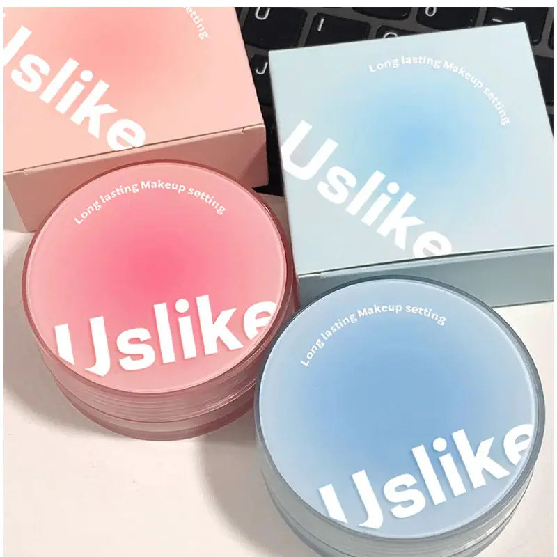 Uslike แป้งฝุ่นแต่งหน้าควบคุมความมันติดทนนาน & รูขุมขนเบลอ + ฟรีพัฟ Uslike ควบคุมความมันยาวนาน Blur 