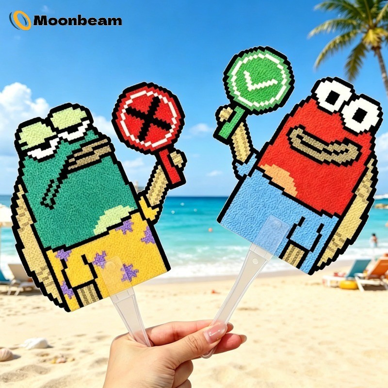 [HGB] 2 ชิ้นอะคริลิคโปร่งใส Clownfish Pixel Stick, สองด้าน HD การพิมพ์ตรวจสอบอุปกรณ์ประกอบฉากข้ามสําหรับการเดินทาง /รีบขึ้น