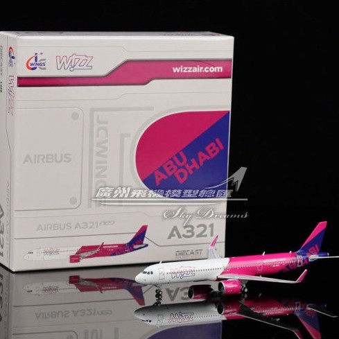 [] JCWINGS LH4196 โมเดลเครื่องบิน Hungary WZA Airlines A321NEO A6-WZA 1: 400