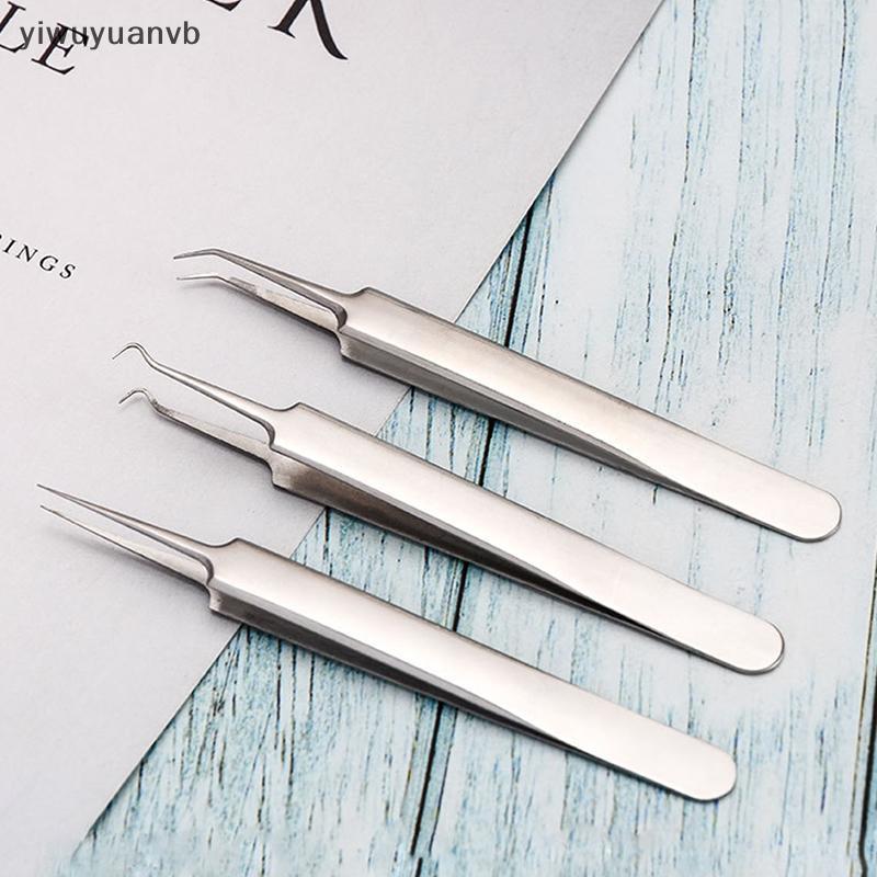 Yiwuyuanvb] แหนบเข็ม Blahead Pimples Removal Pointed Bend Head Face Care Tools ใหม่