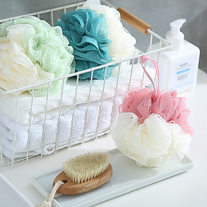 ฟองน้ําอาบน้ําโฟมกลม 2 สี พรีเมี่ยม Ht.store1990