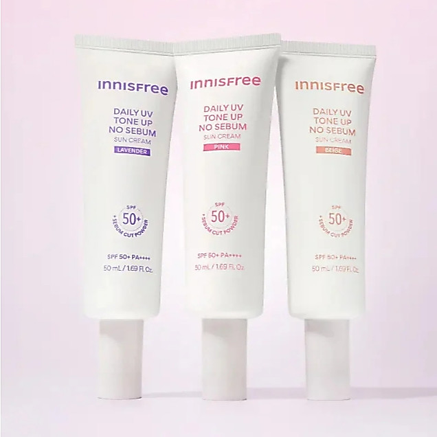 Innisfree Daily UV Tone Up No Sebum (Pink, Lavender, Beige)