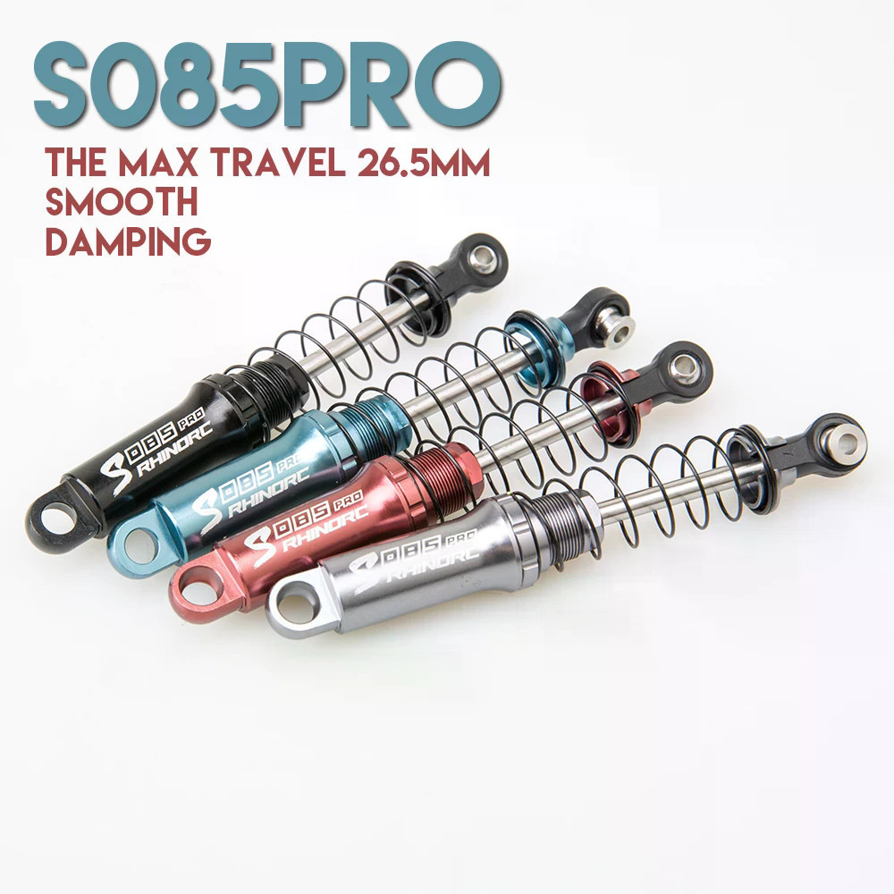 RhinoRC s085 Pro 85 มม.Wawling Shock max travel 26.5 มม.สําหรับ 1/16 1/14 1/12 1/10 2.6lbs ถึง 10lbs