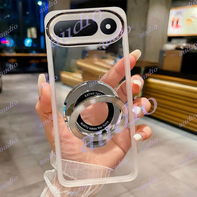 TECNO Spark 50 5G CD รูปแบบ Glitter Magnetic Bracket เคสโทรศัพท์สําหรับ Tecno Spark 50 Spark50 TecnoSpark50 5G 4G เต็มเลนส์กล้องป้องกันฟิล์มโปร่งใสพร้อมแหวนวงเล็บ