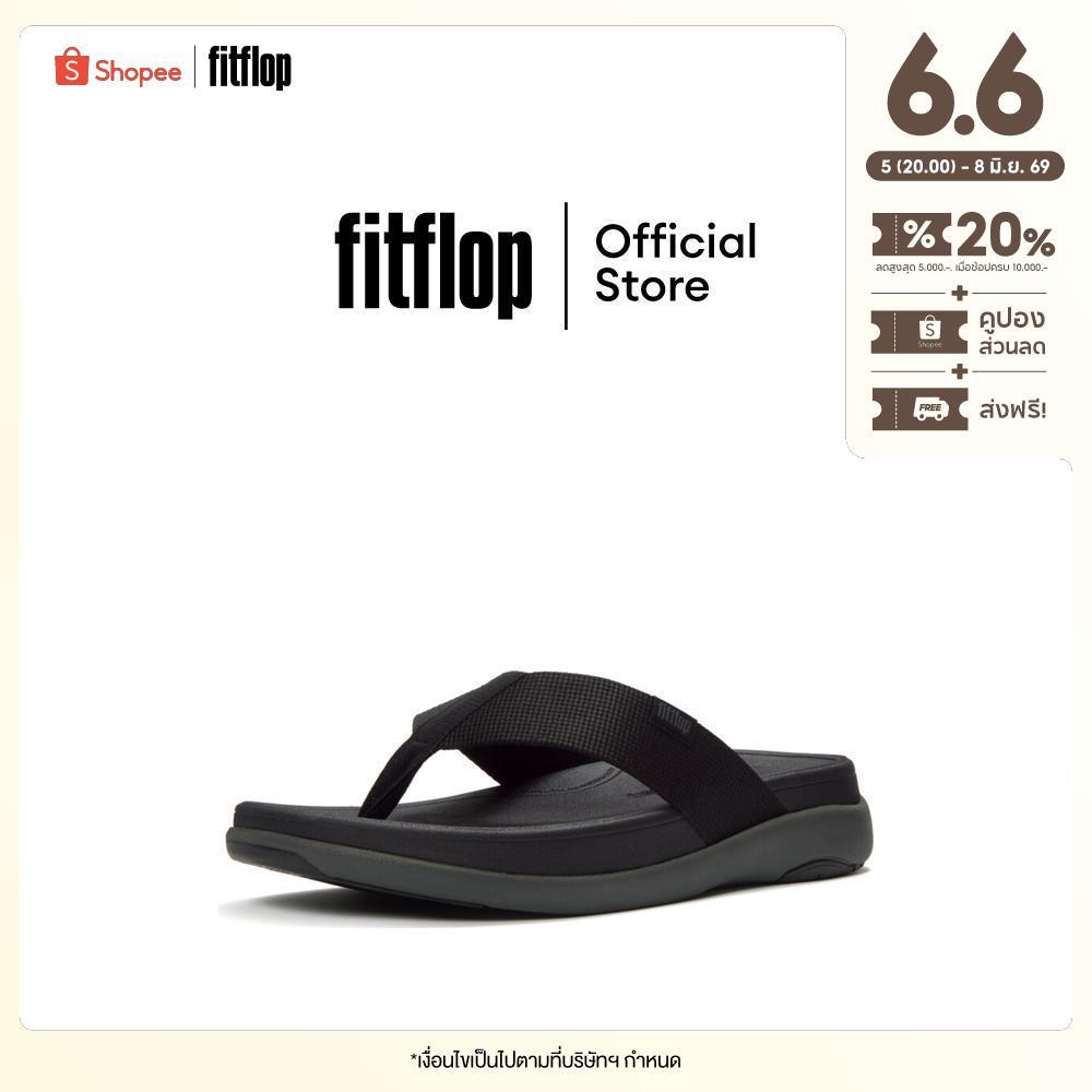 FITFLOP F-MODE GO TEXTURED-WEBBING T/P รองเท้าแตะแบบหูหนีบผู้ชาย รุ่น A1W-001 สี BLACK