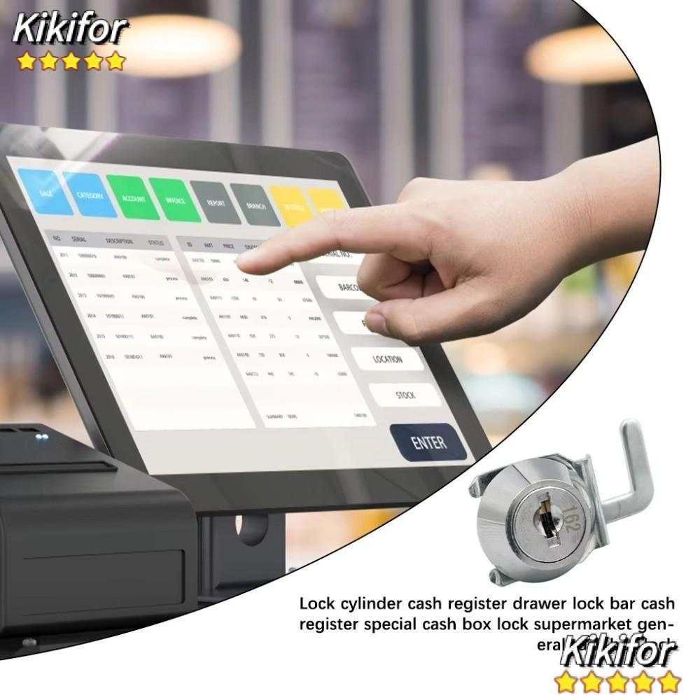KIKIFOR Mini Cam Lock พร้อมคลิปเร็ว, Rust-Resistant Easy Replacement Cash Box Lock, Locker Metal Cab