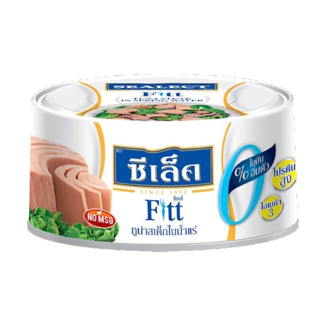 ซีเล็ค ฟิตต์ทูน่าสเต็กในน้ำแร่ Sealect Fitt Tuna Steak Spring Water 165g.