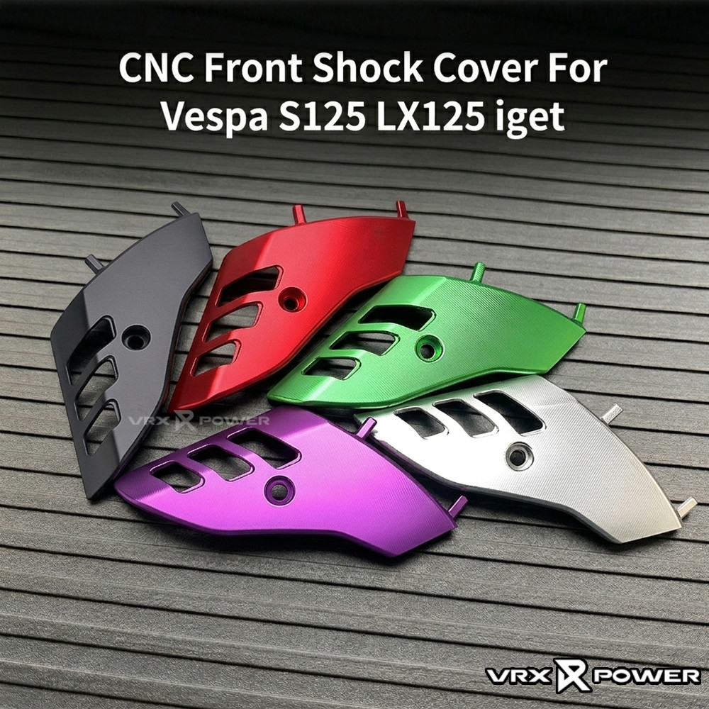 ฝาครอบระบบกันสะเทือนโช๊คหน้า CNC สําหรับ Vespa LX125 LX150 s125 iget