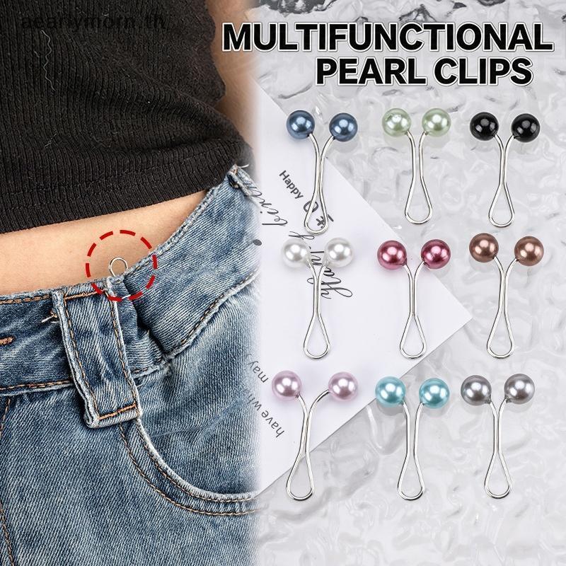AA U รูปเข็มกลัดมุก 1 PC Anti Slip ผ้าพันคอ Pin Fixed สายคล้อง Elegant DIY คลิปสําหรับ Lady ผ้าคลุมไหล่เสื้อชุดอุปกรณ์เสริม TH