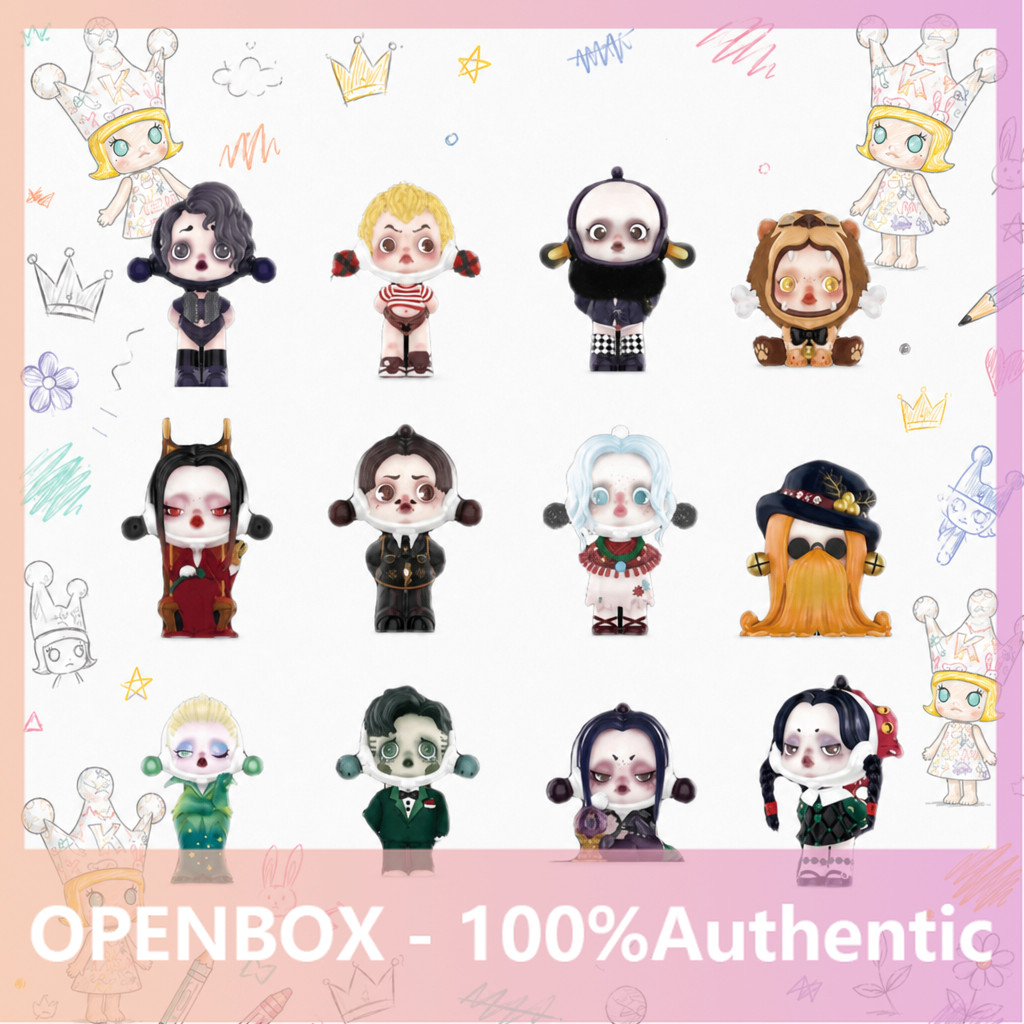 POPMART SKULLPANDA Adams Family Series Mystery Box ของขวัญของแท้