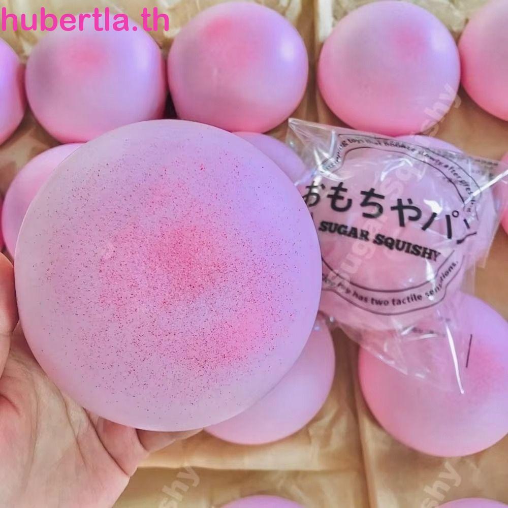 HUBERT Buns Squishy ของเล่น,ดูดนิ้วมือจําลองขนมปัง Squishy, นักเรียนช้า Rising สีชมพูหยิก Sensory ของเล่นเด็กของขวัญ