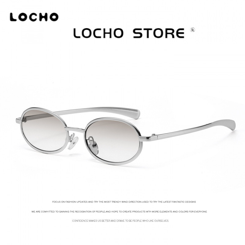 LOCHO2026 แว่นกันแดด High-End รุ่นใหม่ Small Frame Metal Oval High-End ดีไซน์unique เสน่ห์อินฟินite หน้าเทรนด์ ซันไชน์ฤดูร้อน