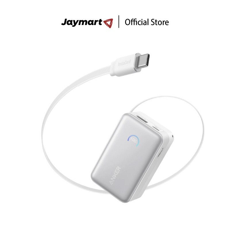 Anker Nano Power Bank (10K, 45W, Built-In Retractable USB-C Cable) (รับประกันศูนย์ 1 ปี) By Jaymart