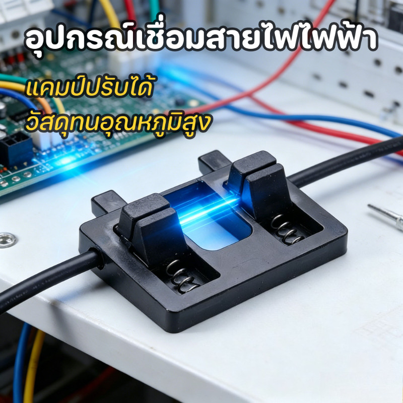 อุปกรณ์เชื่อมสายไฟไฟฟ้า อุปกรณ์จับยึดสายไฟ ที่เชื่อมสายไฟอเนกประสงค์ ติดตั้งง่าย ปลอดภัย เป็นระเบียบ ไม่หลุดง่าย