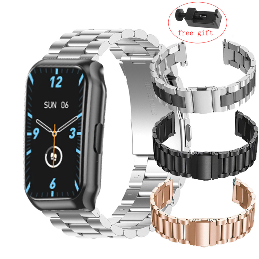 Laxasfit SmartWatch H1 สมาร์ทวอท์ชสแตนเลสสตีลสร้อยข้อมือสําหรับ Laxasfit SmartWatch H1 สมาร์ทนาฬิกา