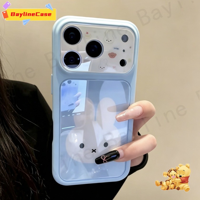 ขายร้อน Ins Big Face Miffy Glossy อะคริลิคกรอบนุ่มเคสโทรศัพท์ใช้งานร่วมกับ iPhone 17 16 15 14 13 12 11 Pro Max X Xr Xs Max 8 7 Plus Cover