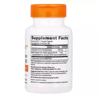 [พร้อมจัดส่ง] Dr.Best CoQ-10 100 Mg 60/120 Cap โคเอ็นไซคิวเท็น BioPerine®
