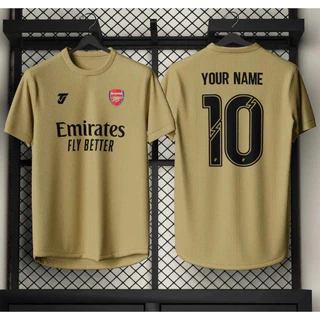 Arsenal 2025/2026 Game Season Customing Jersey ชุดฝึกแขนสั้นชุดกีฬาเสื้อกันหนาวเสื้อถักฟุตบอล