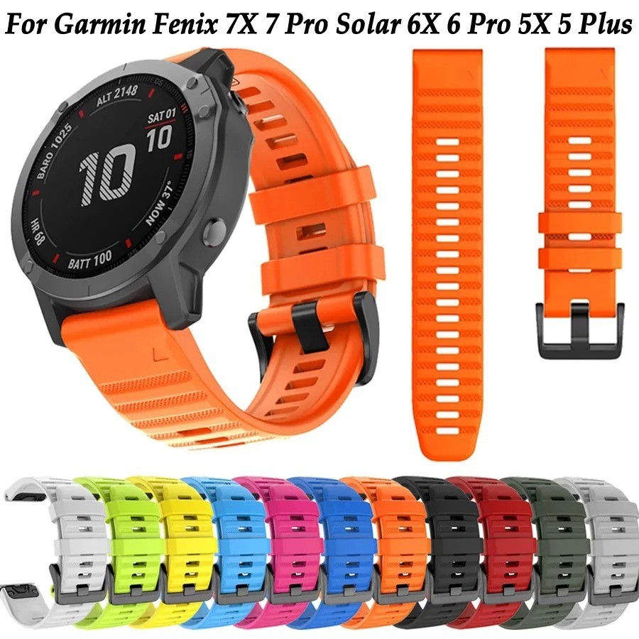 Garmin Fenix8 E 7X 6 6X 5 945 สายนาฬิกาซิลิโคน แบบถอดเร็ว ขนาด 20/22/26 มม. สำหรับนาฬิกากีฬา รับประกันคุณภาพ จัดส่งรวดเร็ว