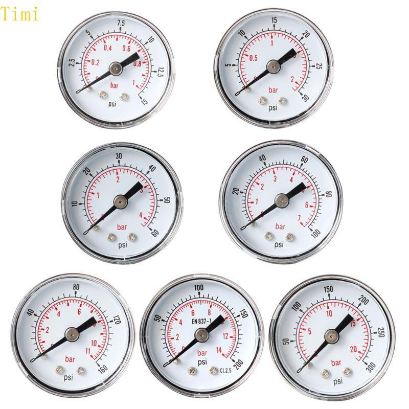 Timi 40 มม.1 8 BSPT เครื่องวัดความดันด้านหลังด้านหลัง 15 30 60 100 160 300 PSI Bar สําหรับ