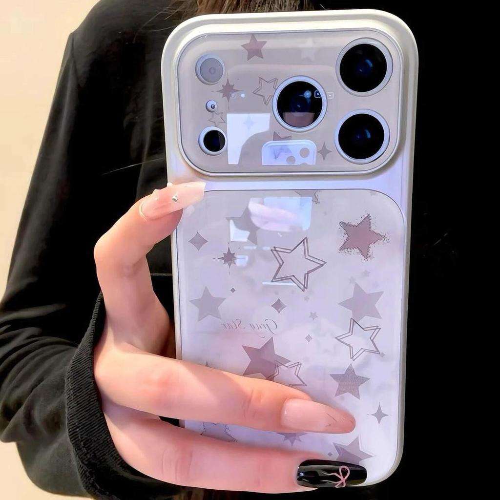 เคสโทรศัพท์ลายดาว ใช้ได้กับ iPhone 13/11/12/17/14/15 Plus/16 Pro Max ผลิตจากอะคริลิกคุณภาพสูง กันกระแทกและทนทาน