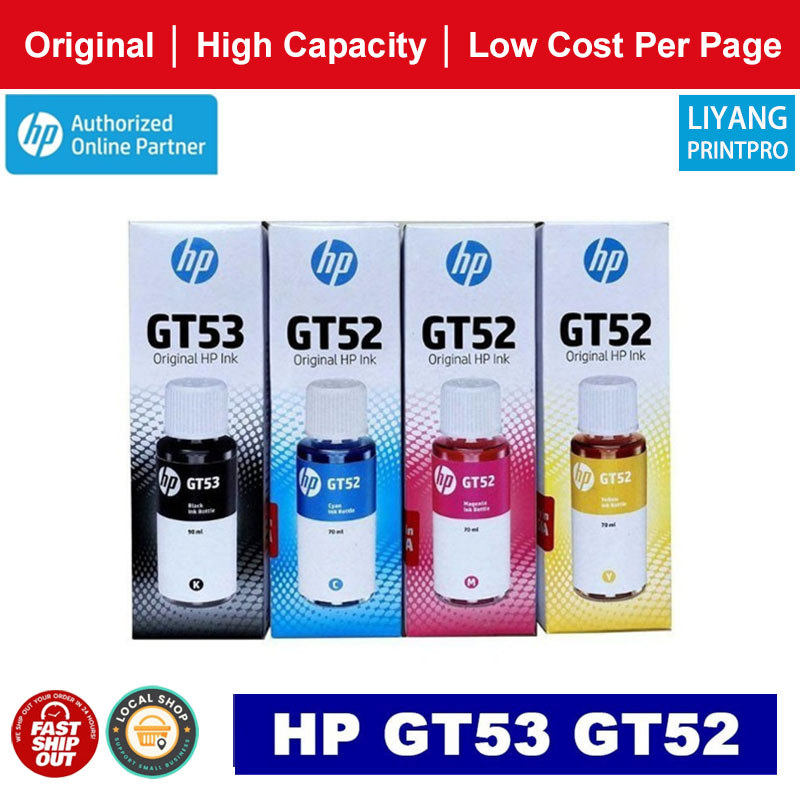 HP Original GT53 GT52 หมึกเติมสําหรับ GT5830 GT5840 สมาร์ทถัง 530 532 538 600 ถังหมึก 410 411 416