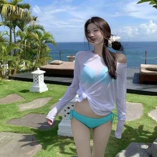 AP Stores6207 เสื้อแขนยาว กันแดด เซ็กซี่ ชายหาด น้ำหนักเบา ใส่สบ่ย เนื้อผ้าระบายอากาศ มีหลายสีให้เลือก พร้อมส่ง
