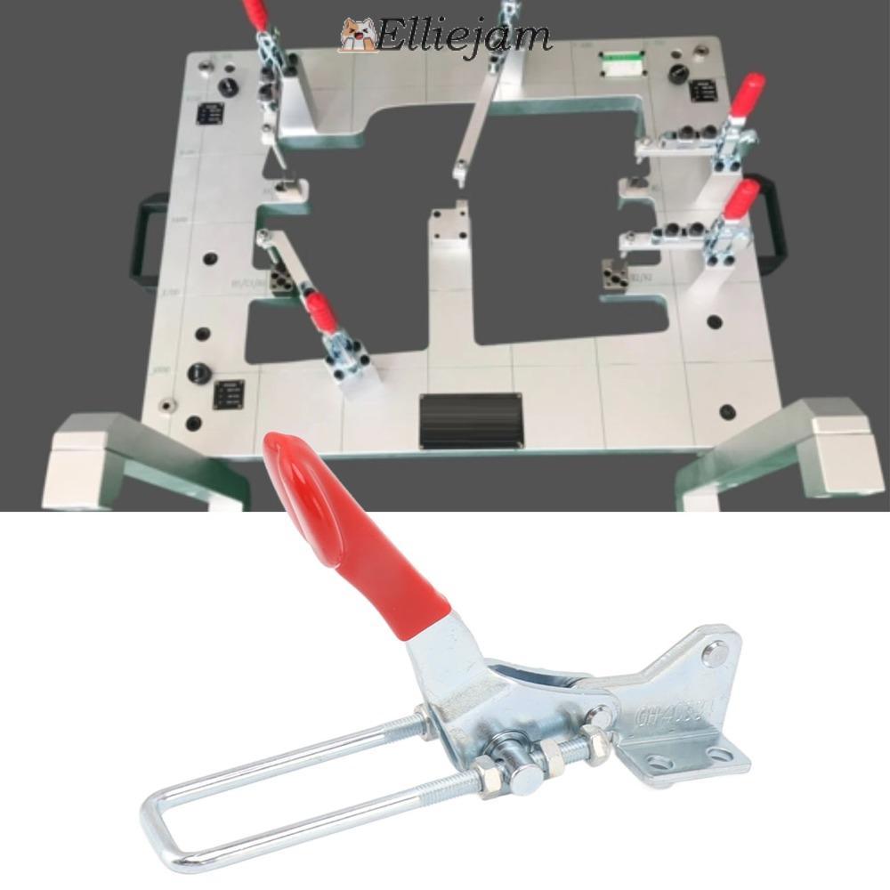 ELLIEJAM Toggle Clamp, เหล็กชุบสังกะสี Silver Toggle Latch Clamp, Heavy 235*54 มม. ทนทาน Quick Relea