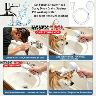 1 Set Faucet Shower Head Spray Drains Strainer Pet washing water Tap Faucet Hose Sink Washing【COD】