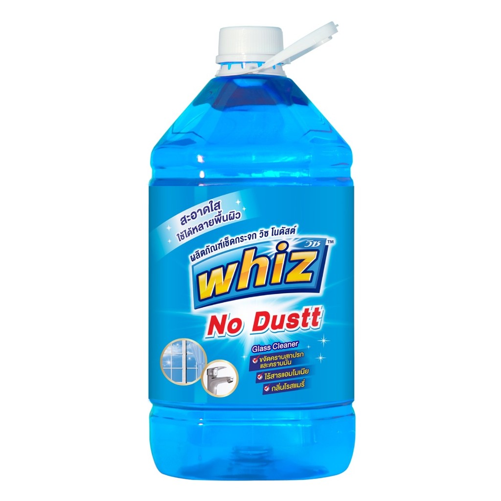 WHIZ ผลิตภัณฑ์เช็ดกระจก รุ่น NO DUST กลิ่นโรสแมรี่ สีฟ้า ขนาด 5200 มล.