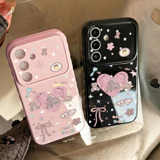 Heart Bear เคส For Samsung A57 A17 A07 A27 A06 A16 A35 A36 A56 A54 A37 A05 A55 A12 A13 A05S เคสโทรศัพท์ เคสมือถือ Case