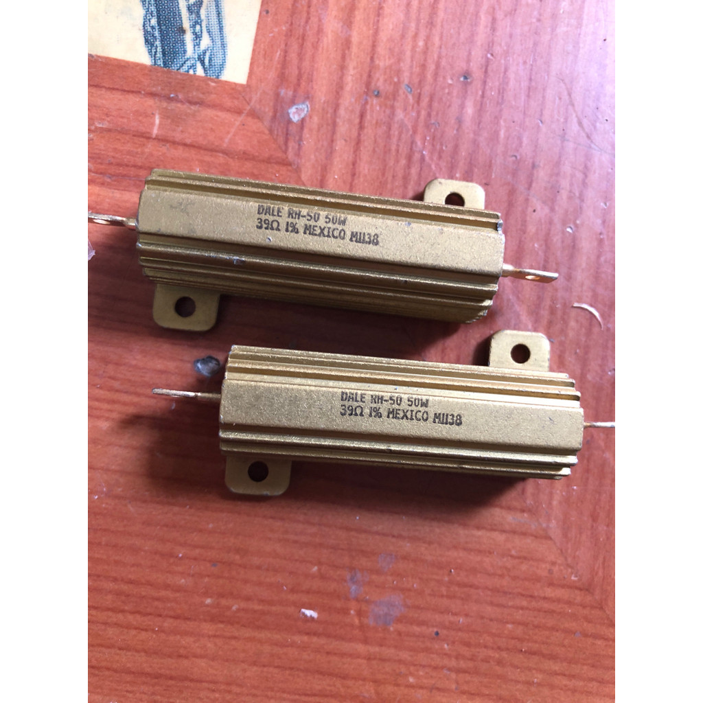 US ตัวต้านทานเปลือกอลูมิเนียมที่มีความแม่นยํานําเข้า DLE RH-50 50W 39R 39 Euro 5% Military Resistor 