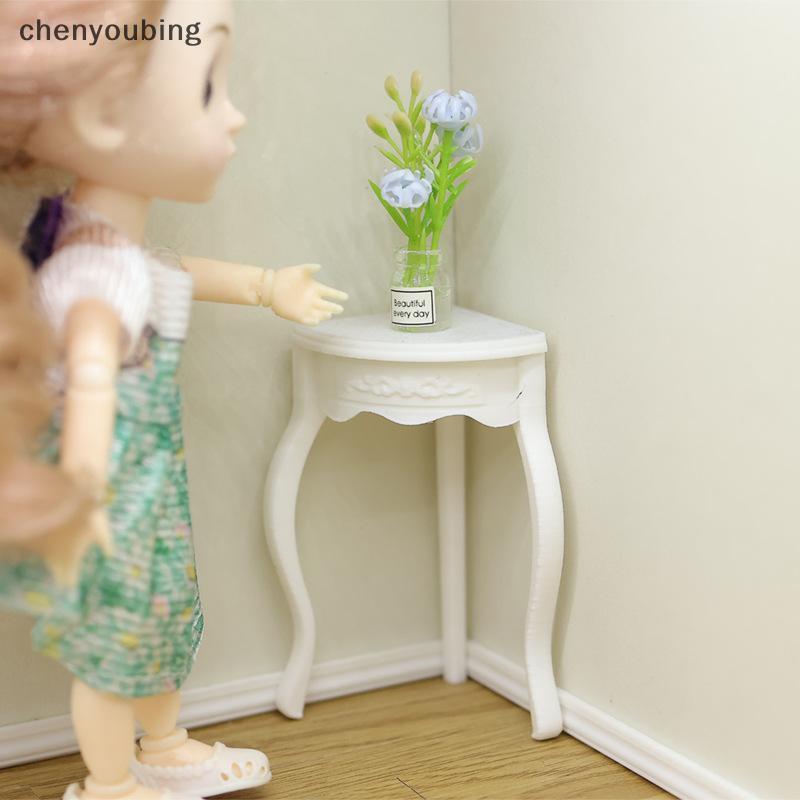 [chenyoubing] 1 ชิ้นบ้านตุ๊กตาอุปกรณ์เสริม 1:12 Dollhouse Miniature Retro ขอบขนาดเล็กหลายมินิโต๊ะน้ําชาเฟอร์นิเจอร์บ้านรุ่นตกแต่งของเล่น [TH]
