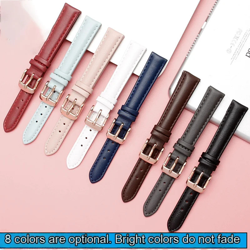 8 สีสายหนังสําหรับ Casio 12mm สายรัดข้อมือ LQ-139 LQ130/140 LTP-1094/1095 1183/LTP-1192 wome เข็มขัด