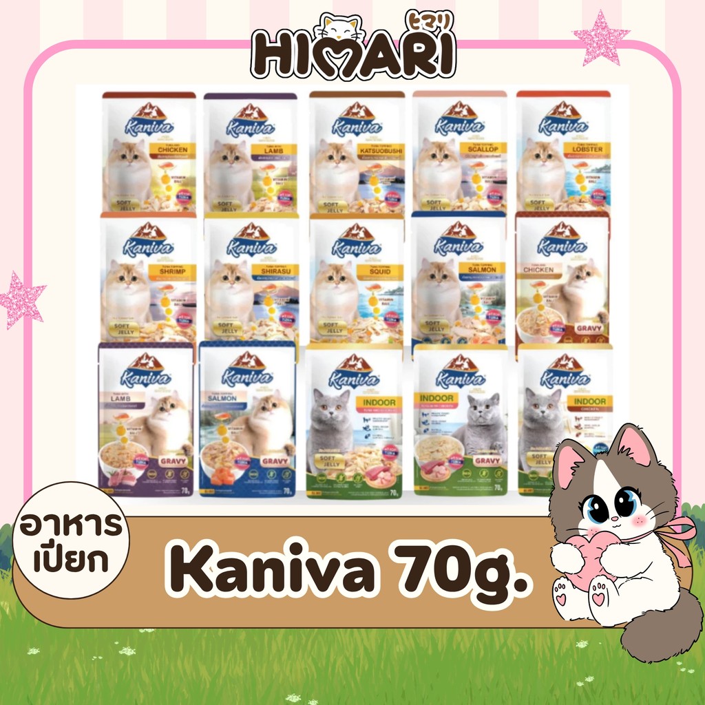 อาหารเปียกแมวคานิว่า Kaniva Steam Egg Series ในไข่ตุ๋น อาหารเปียกแมว สุขภาพดี ขนาด 70 กรัม 1โหล (12ซอง)