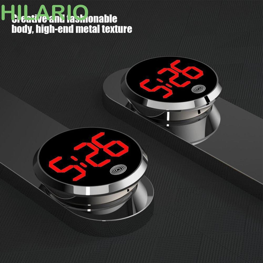 นาฬิกาแดชบอร์ดรถ HILARIO, Touch-Activated ความแปลกใหม่นาฬิกาดิจิตอล,แบบพกพา LED เวลาแสดง Simple Mute LED นาฬิกาอิเล็กทรอนิกส์ Home/Office